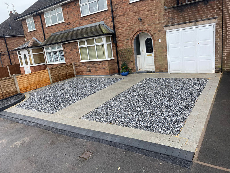 Resin and block paved